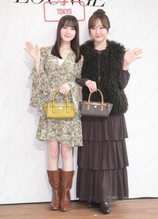 ポップアップイベントに登場した本田紗来（左）と本田望結（撮影・堀内翔）