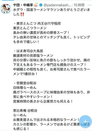 や団・中嶋享のＸより