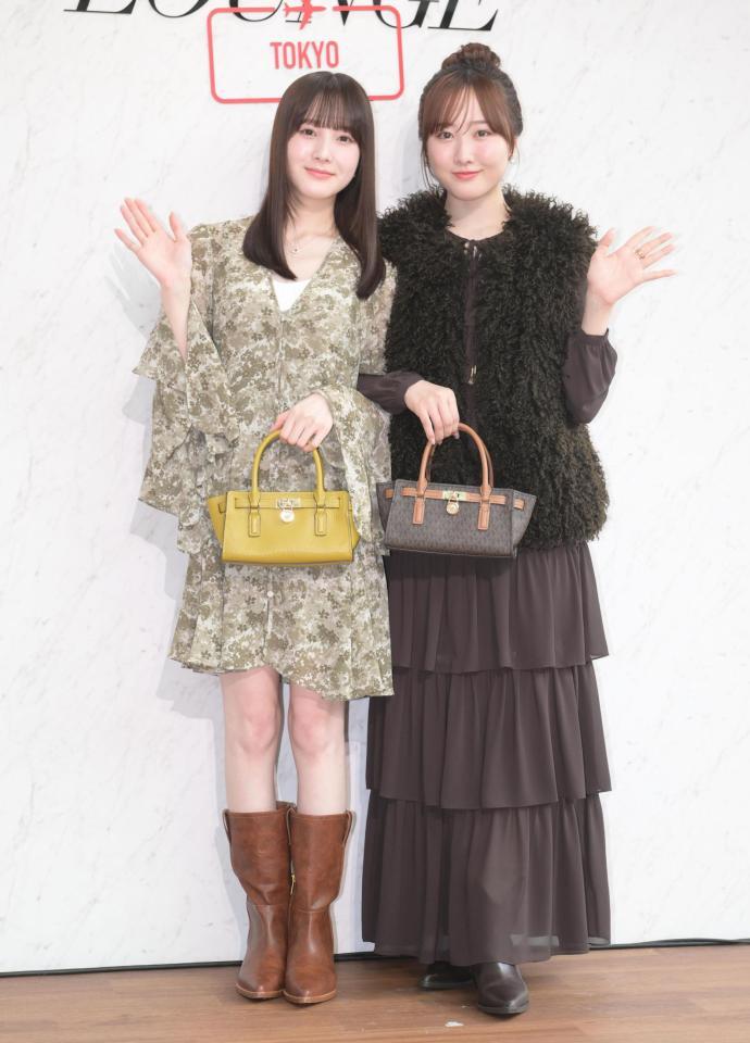 ポップアップイベントに登場した本田紗来（左）と本田望結（撮影・堀内翔）