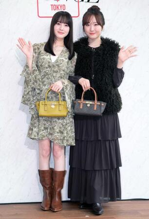 本田紗来（左）と本田望結（撮影・堀内翔）