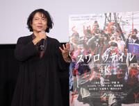 「スワロウテイル」について話す三上博史（撮影・西岡正）