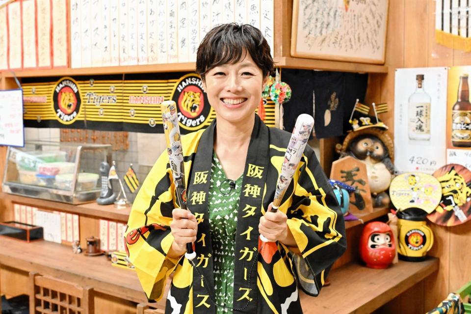 ＭＢＳテレビ「阪神ファンと集う～有働由美子の猛虎食堂」のＭＣを務めた有働由美子アナウンサー