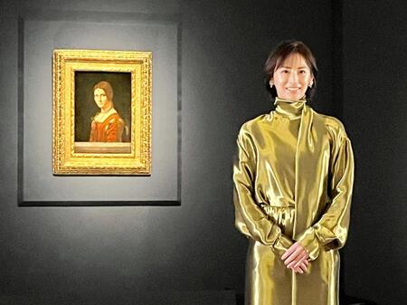 レオナルド・ダ・ヴィンチ「女性の肖像」（左）と北川景子