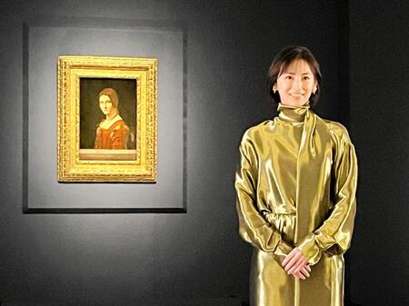 レオナルド・ダ・ヴィンチ「女性の肖像」（左）と北川景子