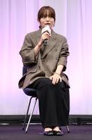 映画「ママがもうこの世界にいなくても　私の命の日記」お披露目試写会に登壇した川口春奈（撮影・伊藤笙子）