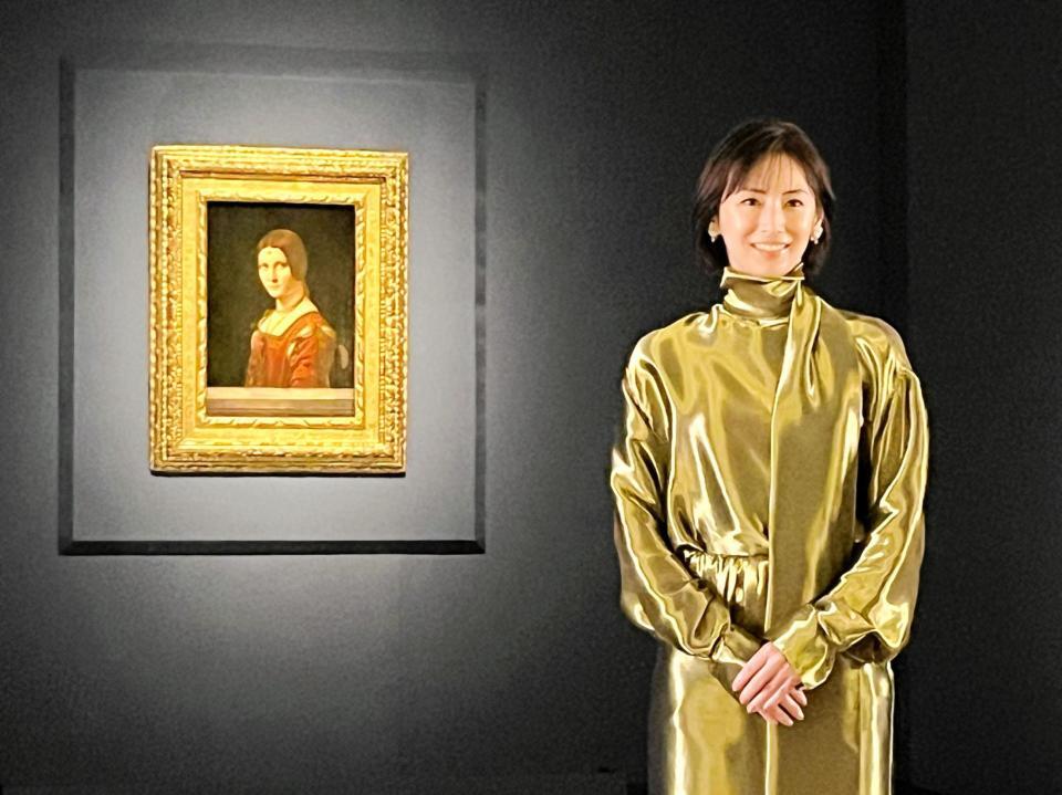 レオナルド・ダ・ヴィンチ「女性の肖像」（左）と北川景子