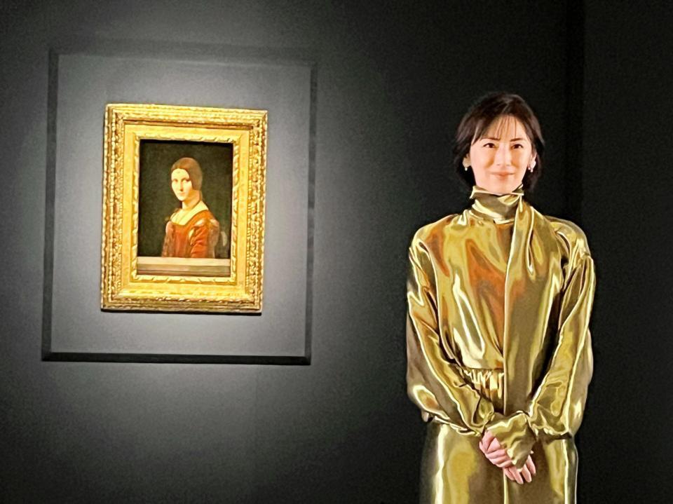 レオナルド・ダ・ヴィンチ「女性の肖像」（左）と北川景子
