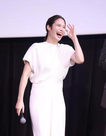 完成披露試写会に登壇した広瀬アリス（撮影・石井剣太郎）