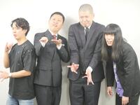 取材会に出席した（左から）ドンデコルテ・小橋共作、渡辺銀次、金属バット・小林圭輔、友保隼平