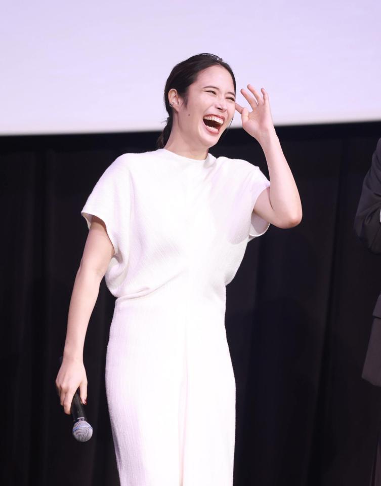 完成披露試写会に登壇した広瀬アリス（撮影・石井剣太郎）