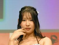 ポージングを決める大桜てんか。（撮影・千葉大輝）