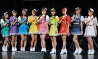 ＳＵＰＥＲ☆ＧｉＲＬＳの（左から）櫻井穂夏、柏綾菜、門林有羽、新森二愛、浜田萌帆、二宮伶寧、竹内ななみ、鎌田彩樺、河村果歩