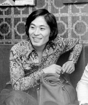 取材に応じる中田ボタンさん＝７２年６月