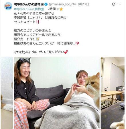 日本テレビ「嗚呼！！みんなの動物園」Ｘ（ツイッター）＠ｍｉｎｎａｎｏ＿ｚｏｏ＿ｎｔｖ