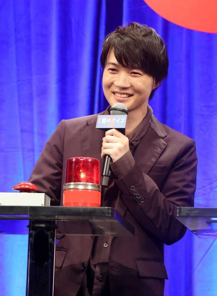 クイズ企画に臨む神木隆之介＝４月２０日