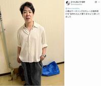 小橋の２７万円ヴェルサーチェ長袖シャツ。ひつじねいり松村公式Ｘ＠ｏｍａａａａａｔｓｕより