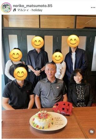 松本典子のインスタグラム（ｎｏｒｉｋｏ＿ｍａｔｓｕｍｏｔｏ．８５）より