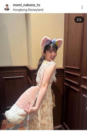中根舞美アナウンサーのインスタグラム（＠ｍａｍｉ＿ｎａｋａｎｅ＿ｔｘ）から。