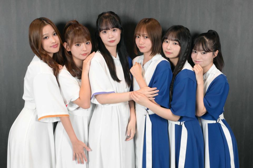 ＢＮＳＩの（左から）ＹＵＩ、ＬＩＳＡ、ＲＥＩ、ＭＡＹＡ、ＬＩＬＩ、ＡＩ（撮影・堀内翔）