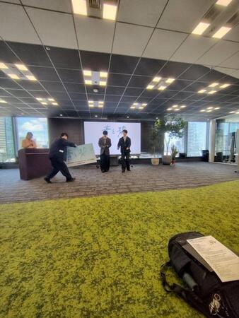 ＢＳ朝日ドラマ「青と碧」制作発表会に出席した（左から）ＯＮＥ　Ｎ’ＯＮＬＹ・草川直弥、知念英和