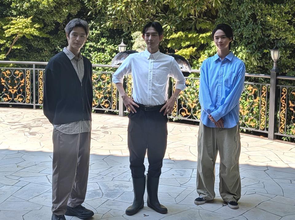番組をアピールする（左から）塩野瑛久、駒木根葵汰、越山敬達