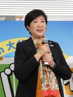 イベントに登壇した小池百合子東京都知事＝大井競馬場