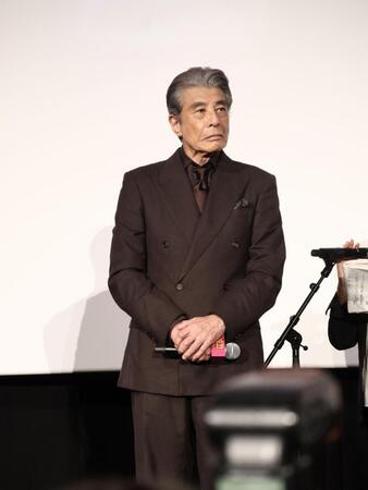 映画「バッド・ルーテナント：トウキョウ」プレミアイベントに参加した舘ひろし