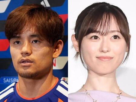 （左から）久保建英、福原遥