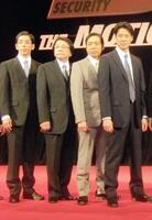 映画「ＳＰ　革命篇」完成披露試写会　（左から）野間口徹、山本圭、香川照之、堤真一　２０１１年