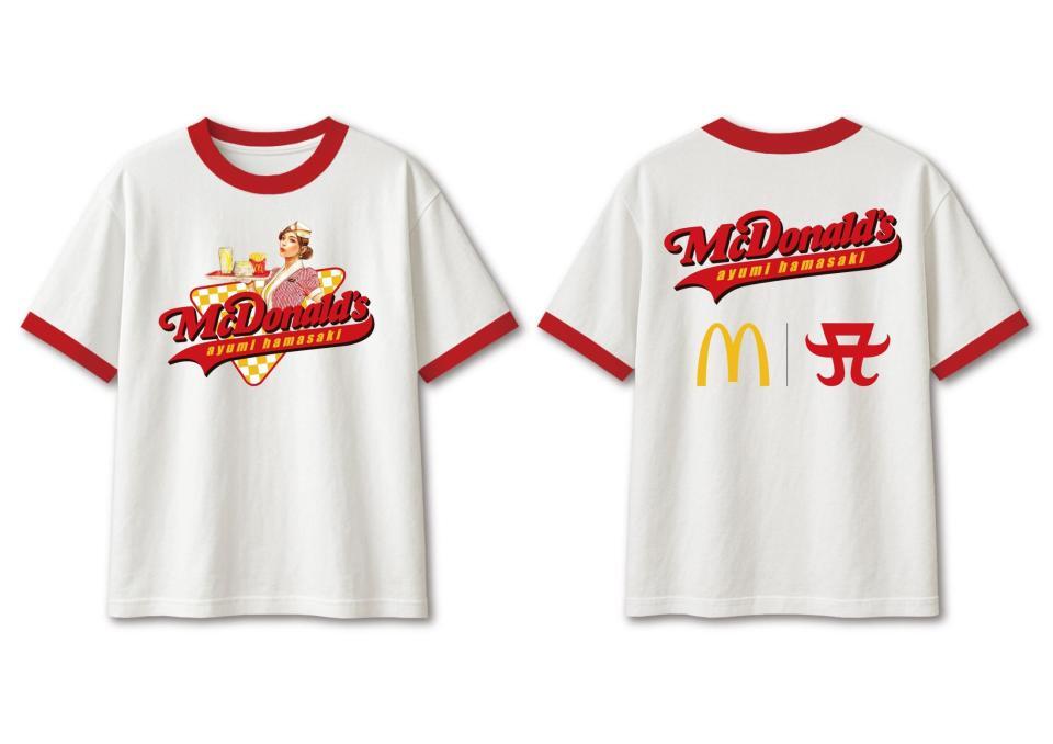 浜崎あゆみとマクドナルドのコラボ企画の限定Ｔシャツ