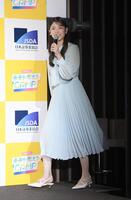 イベントに登壇した松村沙友理＝東京・日本橋ホール（撮影・千葉大輝）