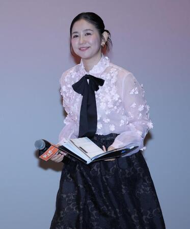 登壇する関根麻里＝東京・ＴＯＨＯシネマズ六本木ヒルズ（撮影・棚橋慶太）