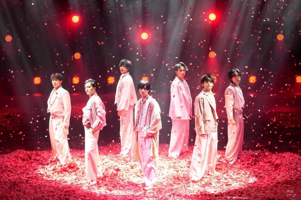 ＩＭＰ．の（左から）基俊介、椿泰我、松井奏、佐藤新、横原悠毅、影山拓也、鈴木大河（Ｃ）松竹