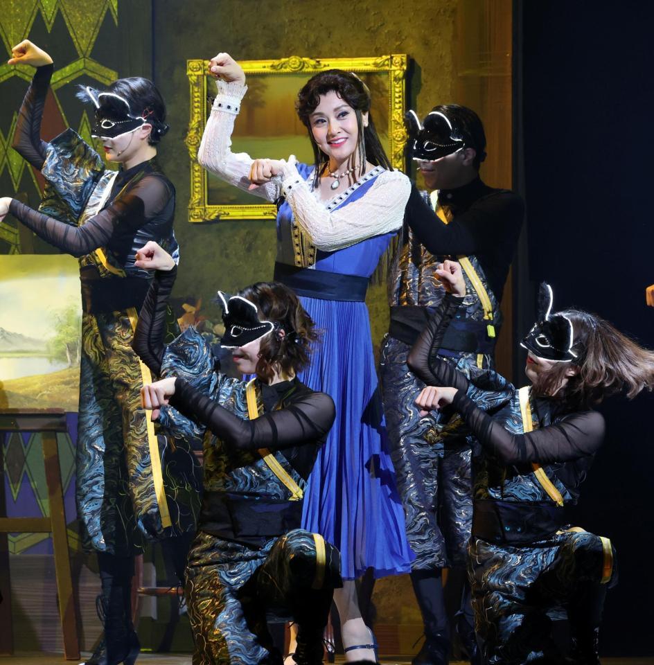 舞台「メイジ・ザ・キャッツアイ」で熱演する藤原紀香（撮影・伊藤笙子）