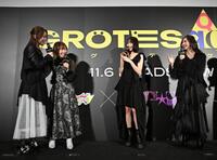 トークを盛り上げた（左から）長谷川育美、市ノ瀬加那、南沙良、乃木坂４６の井上和（撮影・堀内翔）