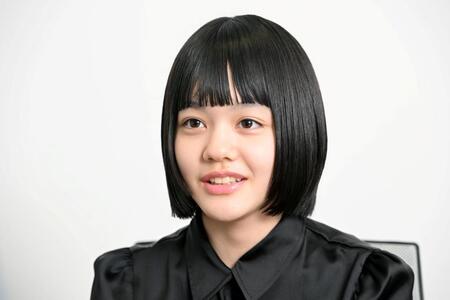 演技について語る小八重葵美（撮影・堀内翔）