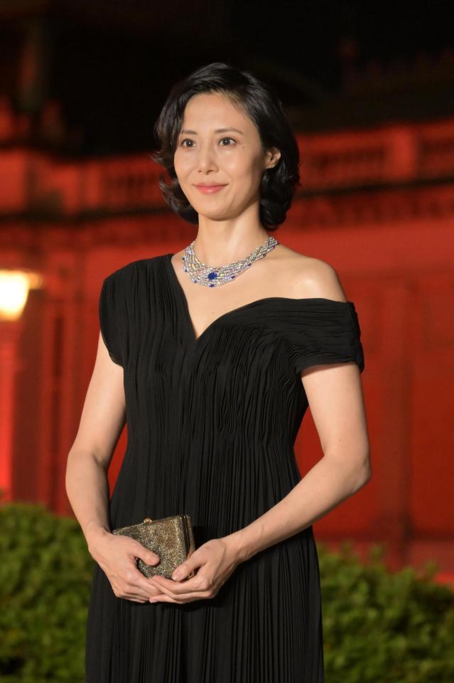 カルティエのジュエリーイベントに登場した松嶋菜々子（撮影・金居みつよし）