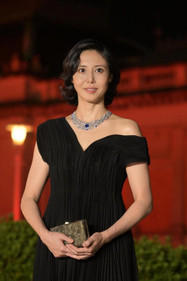 カルティエのジュエリーイベントに登場した松嶋菜々子（撮影・金居みつよし）