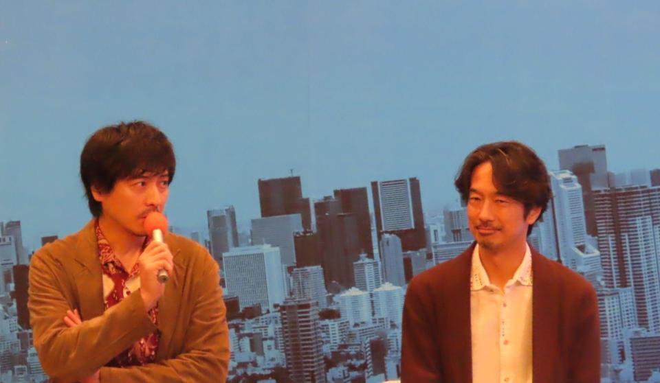 ドラマ「ボーダーズ」の会見に出席した中村俊介（左）と眞島秀和