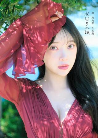 「堀未央奈写真集　深紅の余韻」表紙カット（撮影／藤原宏）
