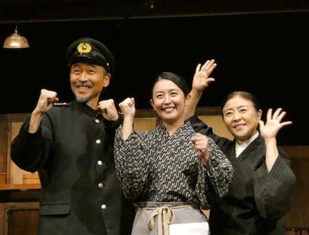 取材会を行った（左から）ワッキー、酒井美紀、松本明子