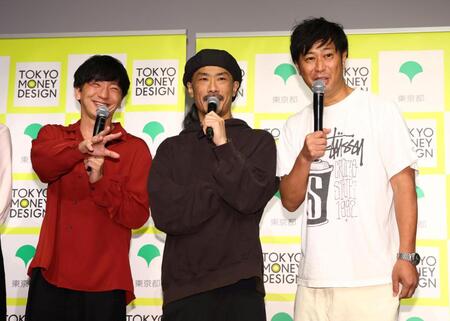 熱愛報道について語るパンサーの（左から）向井慧、菅良太郎、尾形貴弘（撮影・石井剣太郎）