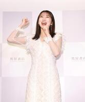 取材会に出席した牧野真莉愛（撮影・石井剣太郎）