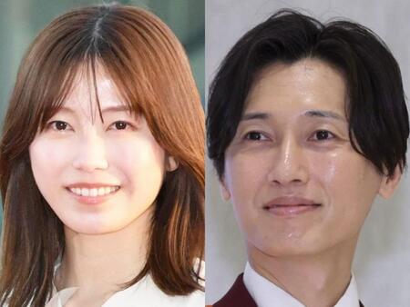 横山由依（左）と後上翔太