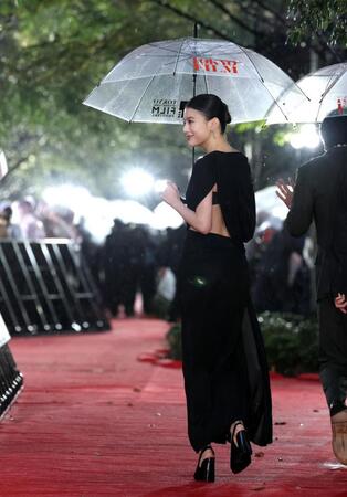 「第３９回東京国際映画祭」に登場した出口夏希＝東京ミッドタウン日比谷（撮影・伊藤笙子）