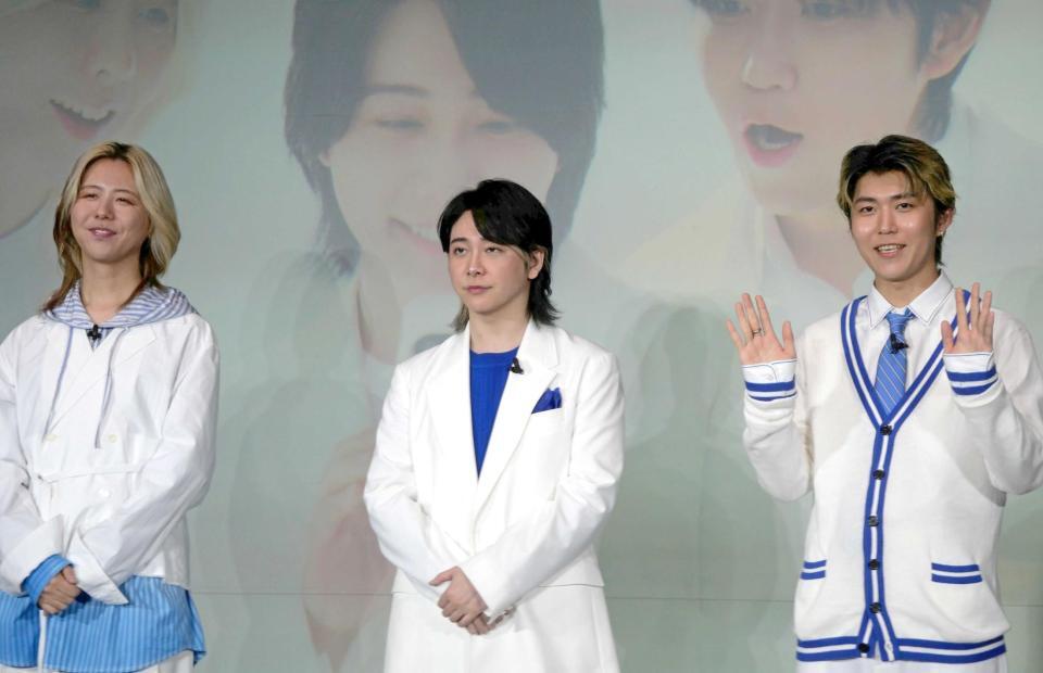 　Ｍｒｓ．　ＧＲＥＥＮ　ＡＰＰＬＥの（左から）藤澤涼架、大森元貴、若井滉斗