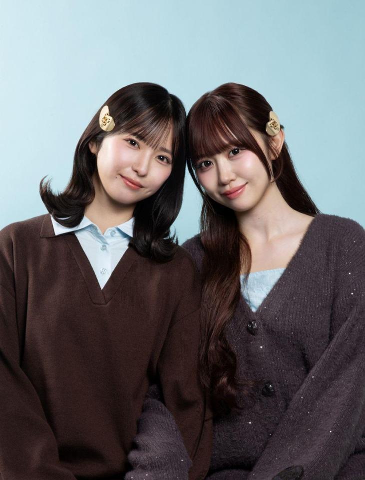 コラボを果たした谷口彩菜（左）と新木さくら