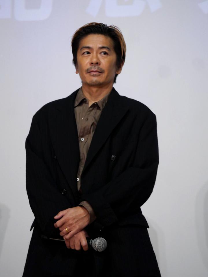 舞台あいさつに登壇した森田剛
