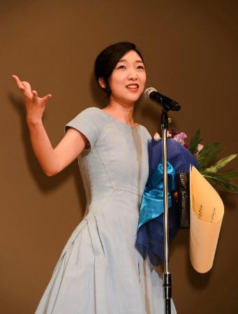 主演女優賞に輝いた安藤サクラ＝イイノホール（撮影・園田高夫）