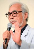 引退会見で心境を語る宮崎駿監督＝東京・吉祥寺第一ホテル（撮影・開出　牧）